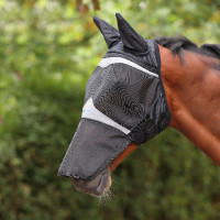 Masque anti-mouches Shires FlyGuard Pro Fine Mesh avec oreilles et nez carré