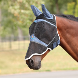 Masque anti-mouches Shires FlyGuard Pro Air Motion avec oreilles et nez Masque anti-mouches Shires FlyGuard Pro Air Motion avec oreilles et nez