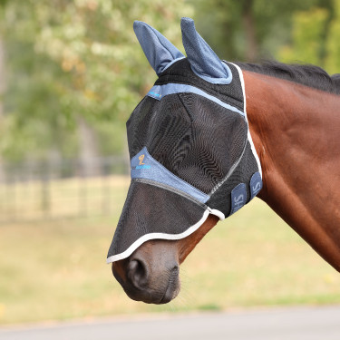 Masque anti-mouches Shires FlyGuard Pro Air Motion avec oreilles et nez Masque anti-mouches Shires FlyGuard Pro Air Motion avec oreilles et nez