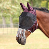 Masque anti-mouches Shires FlyGuard Pro Deluxe avec oreilles, nez et franges