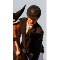 Casque Kask Dogma Hunter jugulaire marron clair Noir