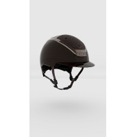 Kask Dogma Pure Shine helm met lichtbruine kinriem Espressobruin