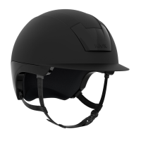 Kask Kooki helm met lichtbruine kinriem Mat zwart