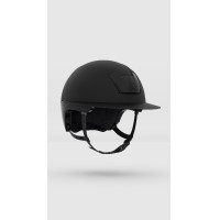Casque Kask Kooki Lady jugulaire marron clair Noir mat