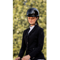 Casque Kask Kooki Lady jugulaire marron clair Noir mat
