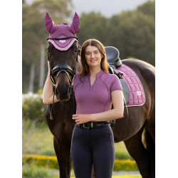 Base Layer LeMieux en tissu mesh Lisa femme manches courtes Mallow Violet