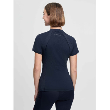 LeMieux basislaag van meshstof Lisa dames met korte mouwen Marine Marineblauw