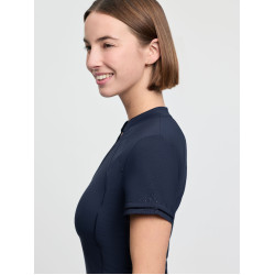 LeMieux basislaag van meshstof Lisa dames met korte mouwen Marine Marineblauw