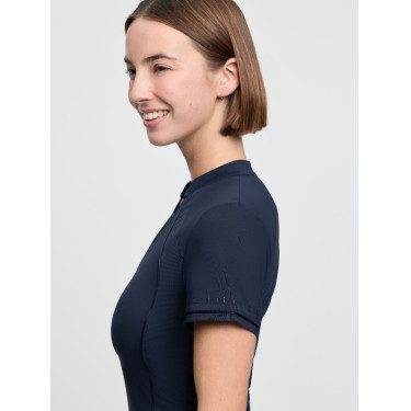 LeMieux basislaag van meshstof Lisa dames met korte mouwen Marine Marineblauw