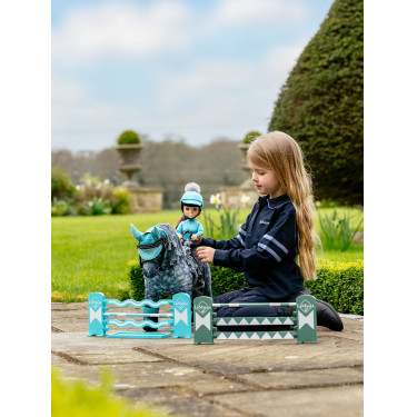 Ensemble de sauts LeMieux Toy Pony Azure / sage / blanc