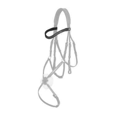 LeMieux Arika Contrast gebogen frontriem Zwart / zilver