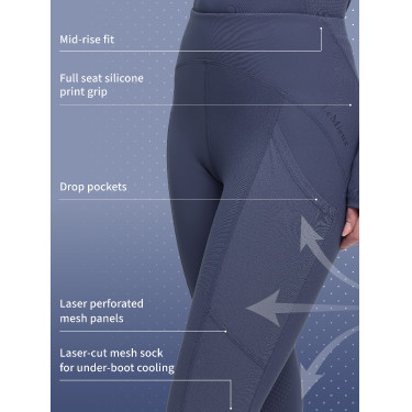 Damesrijlegging LeMieux met siliconen zitvlak Airflow Zwart