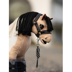 Longeerlijn en halster van leer LeMieux Toy Pony Zwart