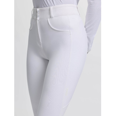 Pantalon d'équitation LeMieux fond silicone Cami Sculpt femme Blanc