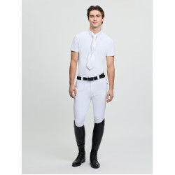 Polo de concours LeMieux manches courtes homme Blanc