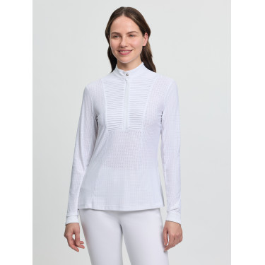 Polo de concours LeMieux manches longues Arielle femme Blanc Polo de concours LeMieux manches longues Arielle femme Blanc