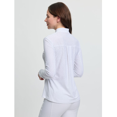 Polo de concours LeMieux manches longues Arielle femme Blanc Polo de concours LeMieux manches longues Arielle femme Blanc
