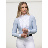 LeMieux wedstrijdpolo met lange mouwen Arielle dames Mist Blauw