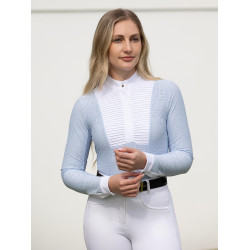 LeMieux wedstrijdpolo met lange mouwen Arielle dames Mist Blauw