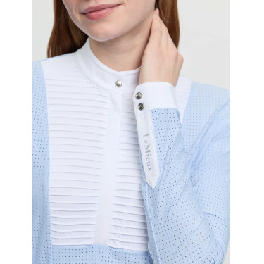 LeMieux wedstrijdpolo met lange mouwen Arielle dames Mist Blauw
