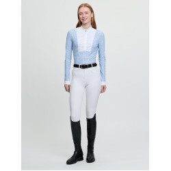 LeMieux wedstrijdpolo met lange mouwen Arielle dames Mist Blauw