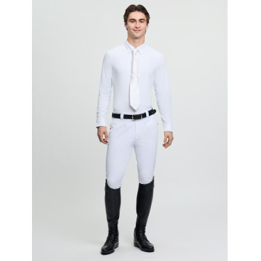 Polo de concours LeMieux manches longues homme Blanc