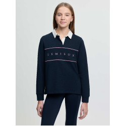 LeMieux Young Rider Riley rugbyshirt polo Marine Marineblauw
