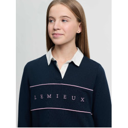 LeMieux Young Rider Riley rugbyshirt polo Marine Marineblauw