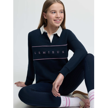 LeMieux Young Rider Riley rugbyshirt polo Marine Marineblauw