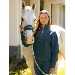 LeMieux Young Rider Vianne halfzip trui Jungle Groen