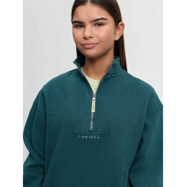 LeMieux Young Rider Vianne halfzip trui Jungle Groen
