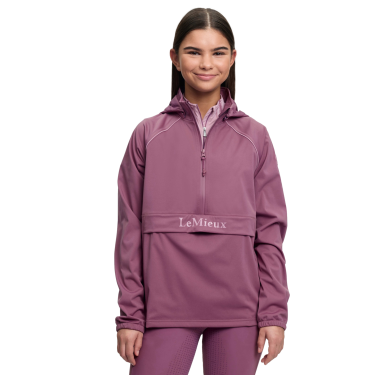 Veste imperméable LeMieux Young Rider fermeture éclair trois-quarts Paige Mallow Violet