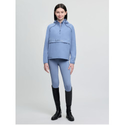 Veste imperméable LeMieux Young Rider fermeture éclair trois-quarts Paige Powder blue Bleu Veste imperméable LeMieux Young Rider fermeture éclair trois-quarts Paige Powder blue Bleu