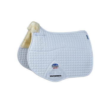 Tapis de selle Weatherbeeta mixte Prime Air-Tec Comfy Fleece Blanc / naturel