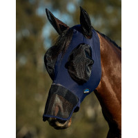 Weatherbeeta ComFiTec Luxe Stretch vliegenmasker met oren en neus Marine / zwart Blauw Weatherbeeta ComFiTec Luxe Stretch vliegenmasker met oren en neus Marine / zwart Blauw