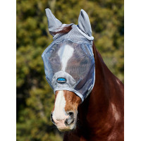 Masque anti-mouches Weatherbeeta ComFiTec Durable mesh avec oreilles Gris