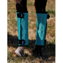 Guêtres anti-mouches ComFiTec Dura-mesh Turquoise / noir Bleu Guêtres anti-mouches ComFiTec Dura-mesh Turquoise / noir Bleu
