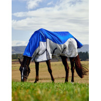 Couverture anti-mouches et imperméable ComFiTec Duo Shield cou détachable Bleu / argent / marine