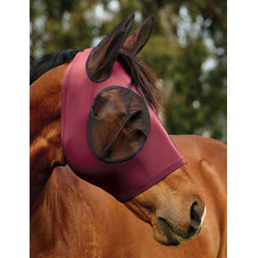 Weatherbeeta ComFiTec Deluxe Stretch anti-vliegenmasker met oren Bordeaux / zwart Weatherbeeta ComFiTec Deluxe Stretch anti-vliegenmasker met oren Bordeaux / zwart