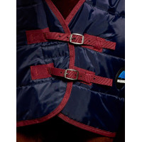 Couverture de box Weatherbeeta ComFiTec 210D Channel Quilt 220g cou combo Marine / bordeaux Bleu
