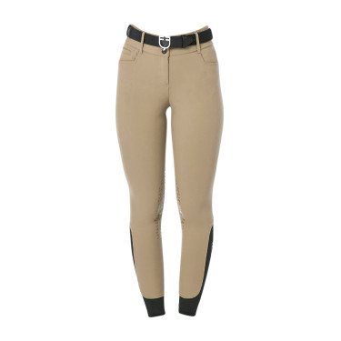 Dames rijbroek Equestro met kniestGrip hoge taille Wierook Beige Dames rijbroek Equestro met kniestGrip hoge taille Wierook Beige