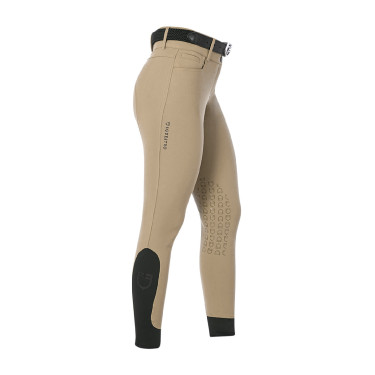 Dames rijbroek Equestro met kniestGrip hoge taille Wierook Beige Dames rijbroek Equestro met kniestGrip hoge taille Wierook Beige