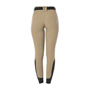 Dames rijbroek Equestro met kniestGrip hoge taille Wierook Beige Dames rijbroek Equestro met kniestGrip hoge taille Wierook Beige