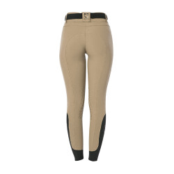 Pantalon d’équitation femme Equestro grip genoux taille haute Encens Beige Pantalon d’équitation femme Equestro grip genoux taille haute Encens Beige