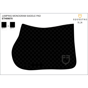 Tapis de saut Equestro imprimé monogramme Noir / noir Tapis de saut Equestro imprimé monogramme Noir / noir