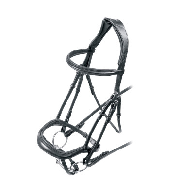 Bridon ergonomique à muserolle française Shires Velociti Rapida