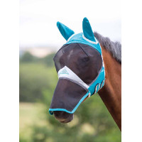 Vliegenmasker met neusbescherming Shires FlyGuard Pro Blauwgroen Vliegenmasker met neusbescherming Shires FlyGuard Pro Blauwgroen
