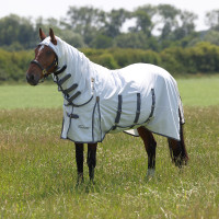Volledige anti-eczeemdeken Plus Shires Highlander Wit / aviationblauw