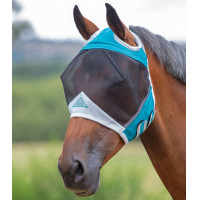 Masque anti mouches Shires avec trou oreilles Bleu sarcelle Masque anti mouches Shires avec trou oreilles Bleu sarcelle