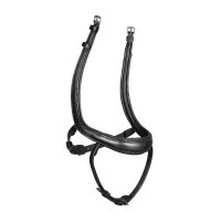Ergonomisch gebogen Franse neusriem Shires Velociti Lusso Zwart